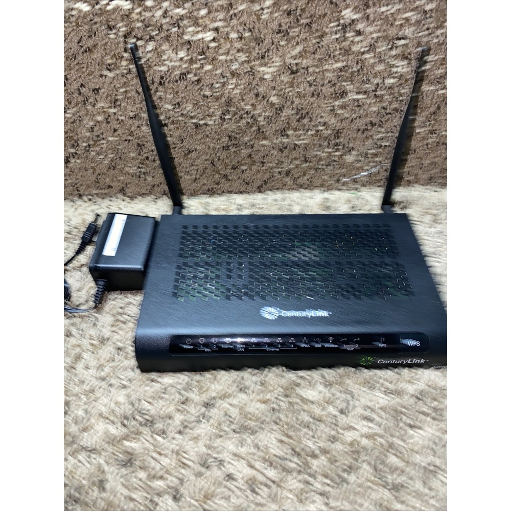 Centurylink Technicolor C2000T Wireless VDSL2 Modem Router Combo Black